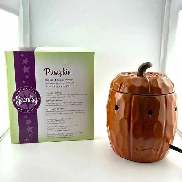 Scentsy Authentic Fragrance Wax Warmer Fall/Thanksgiving/Halloween PUMPKIN - Picture 2 of 11